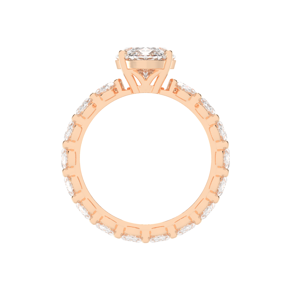 Marquise Cut Fancy Lab Grown Diamond Engagement Ring