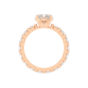 Marquise Cut Fancy Lab Grown Diamond Engagement Ring