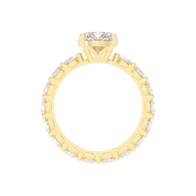 Marquise Cut Fancy Lab Grown Diamond Engagement Ring