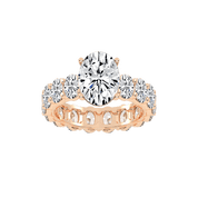 Oval Cut Fancy Lab Grown Diamond Engagement Ring