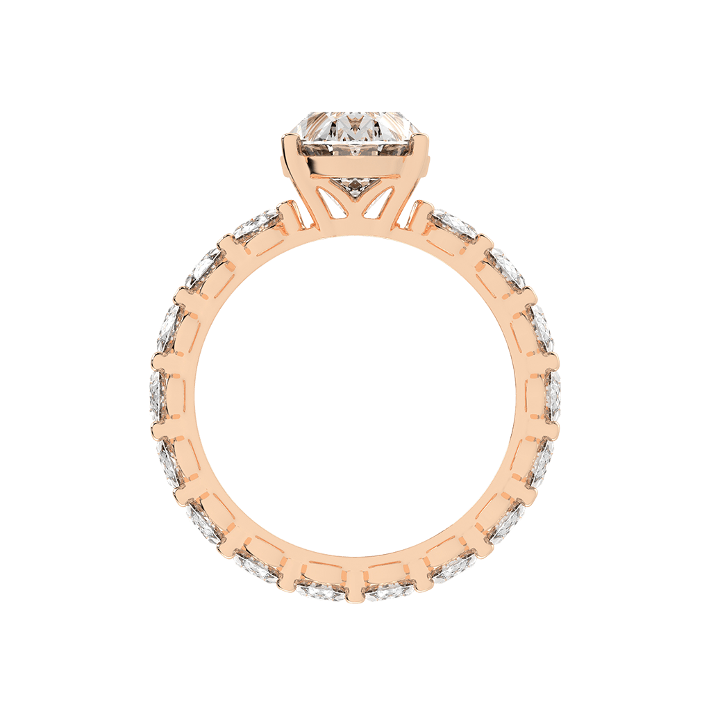 Oval Cut Fancy Lab Grown Diamond Engagement Ring