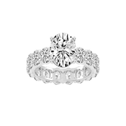 Oval Cut Fancy Lab Grown Diamond Engagement Ring