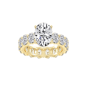 Oval Cut Fancy Lab Grown Diamond Engagement Ring