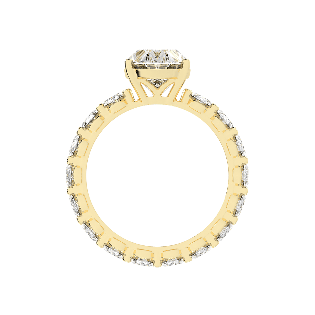 Oval Cut Fancy Lab Grown Diamond Engagement Ring