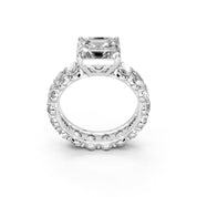 Asscher Cut Fancy Lab Grown Diamond Engagement Ring