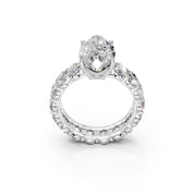 Marquise Cut Fancy Lab Grown Diamond Engagement Ring