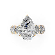 Pear Cut Fancy Lab Grown Diamond Engagement Ring