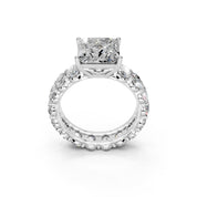 Princess Cut Fancy Lab Grown Diamond Engagement Ring