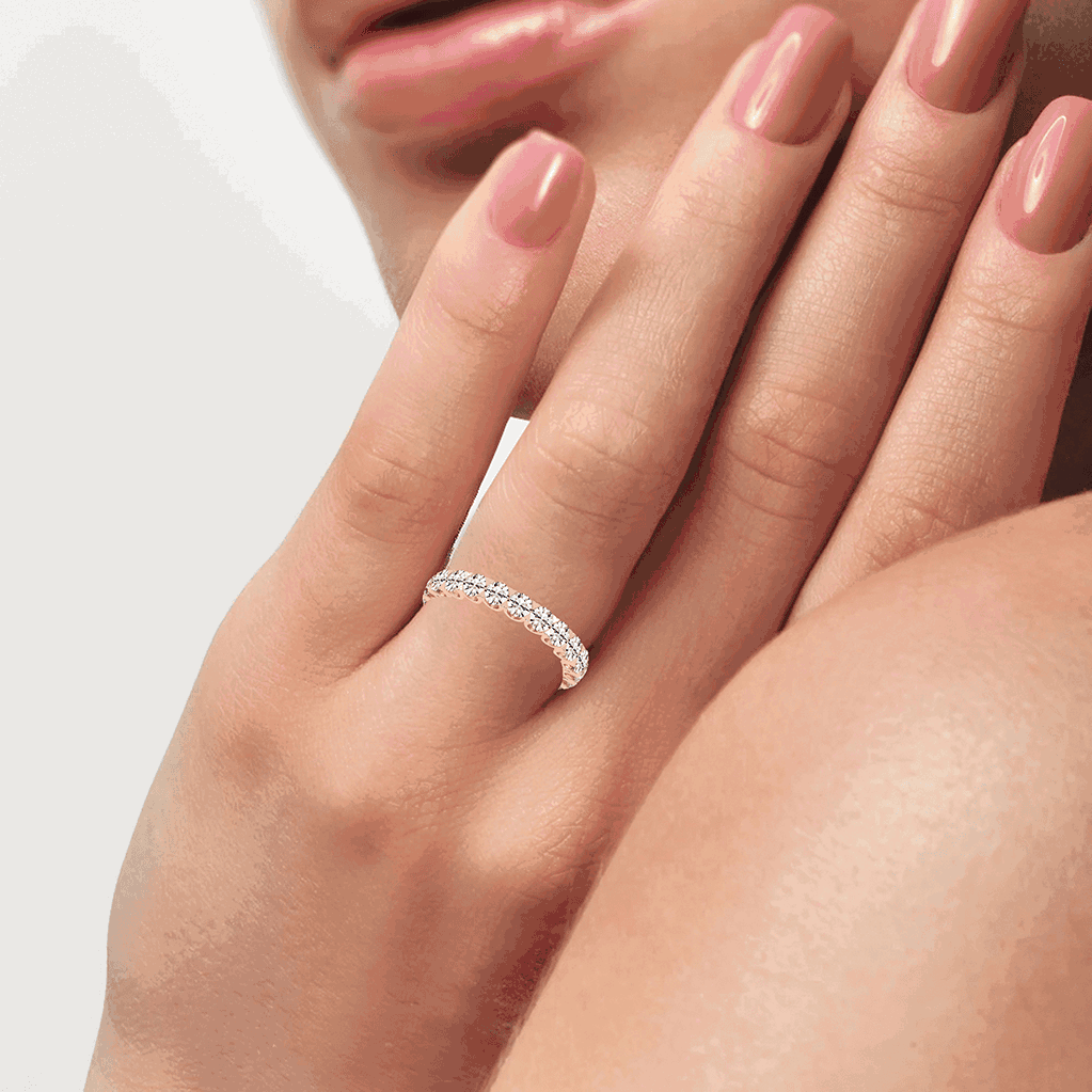 Round Cut Lab Grown Diamond Eternity Band