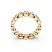 Bezel Set Round Cut Lab Grown Diamond Eternity Band