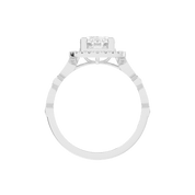 Oval Cut Halo Lab Grown Diamond Engagement Ring