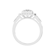 Round Cut Halo Lab Grown Diamond Engagement Ring