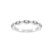 Marquise Cut Lab Grown Diamond Wedding Band