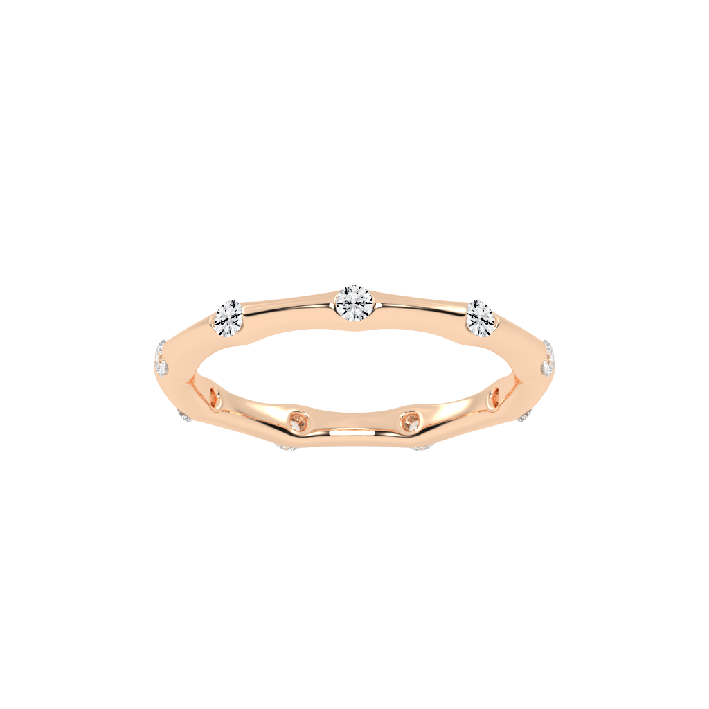 Round Cut Lab Grown Diamond Wedding Band