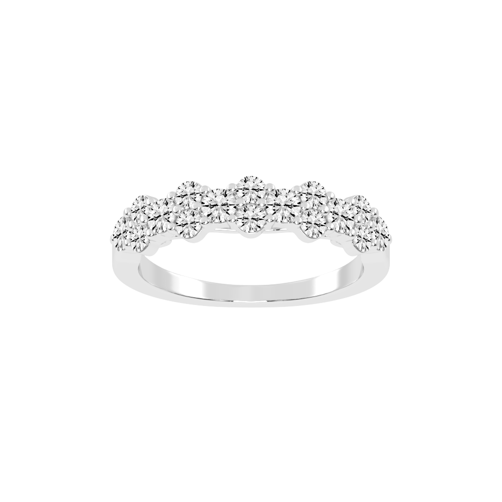 Round Cut Lab Grown Diamond Anniversary Band