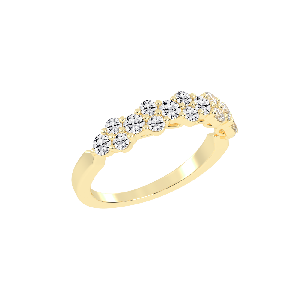 Round Cut Lab Grown Diamond Anniversary Band