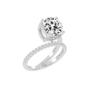 Cushion Cut Fancy  Lab Grown Diamond Engagement Ring