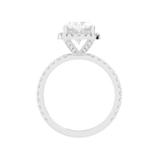 Oval Cut Halo Lab Grown Diamond Engagement Ring