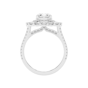 Oval Cut Halo Lab Grown Diamond Engagement Ring