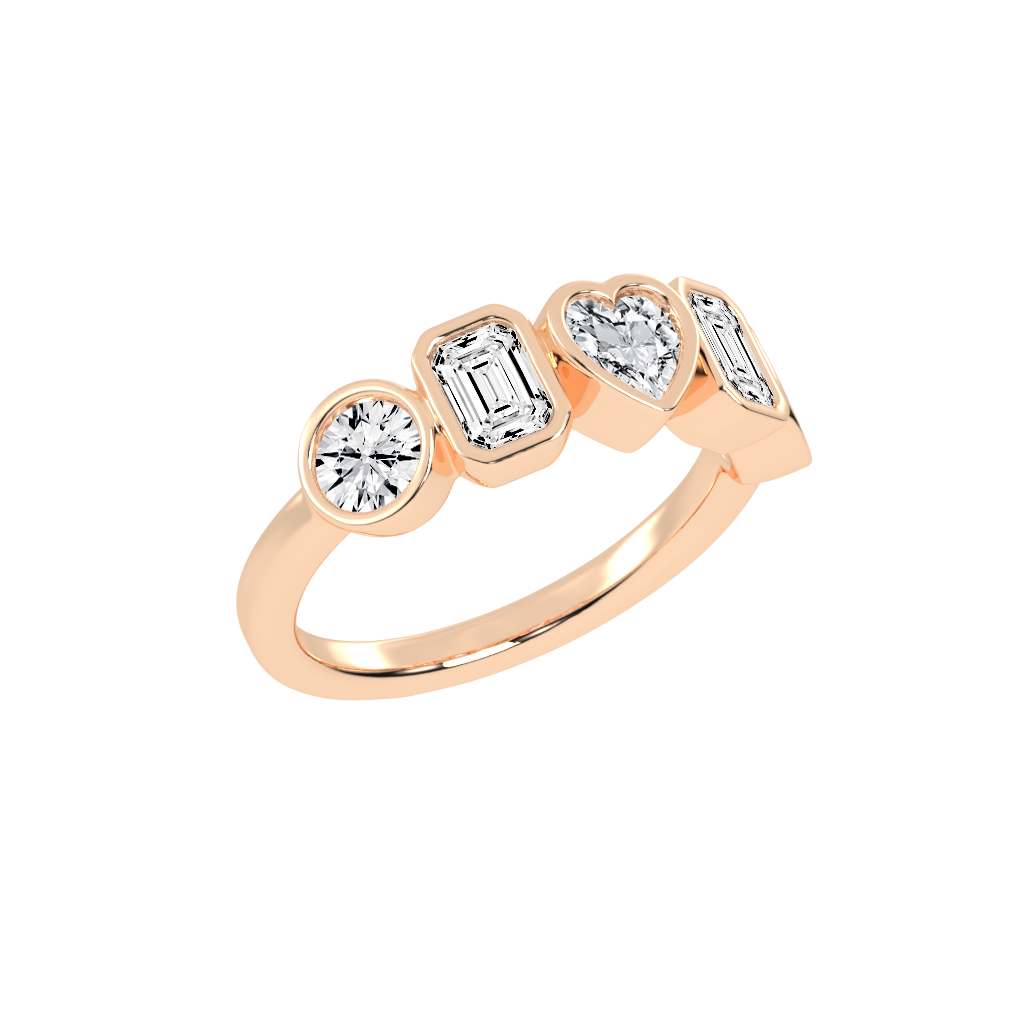 Multishape Bezel Set Lab Grown Diamond Anniversary Band