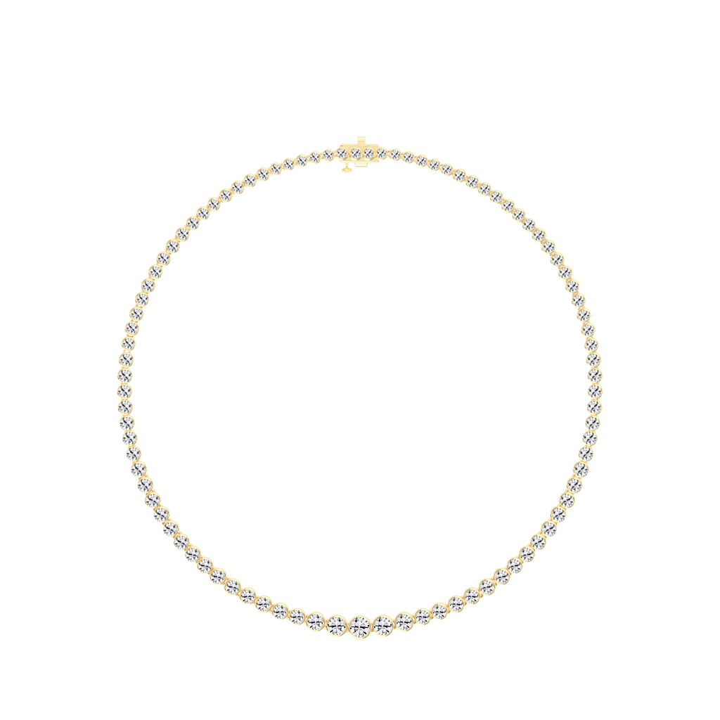 Round Cut Lab Grown Diamond Tennis Necklace