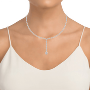 Oval Cut Lab Grown Diamond Tennis Necklace