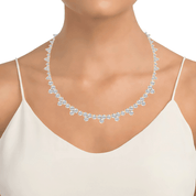 Fancy Round Cut Lab Grown Diamond Tennis Necklace