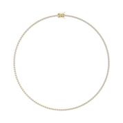 Round Cut Lab Grown Diamond Tennis Necklace