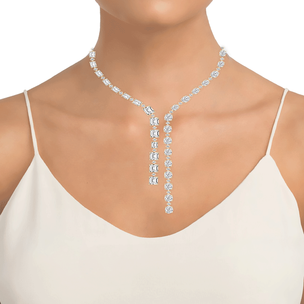 Multi Shape Lab Grown Diamond Fashion Necklace