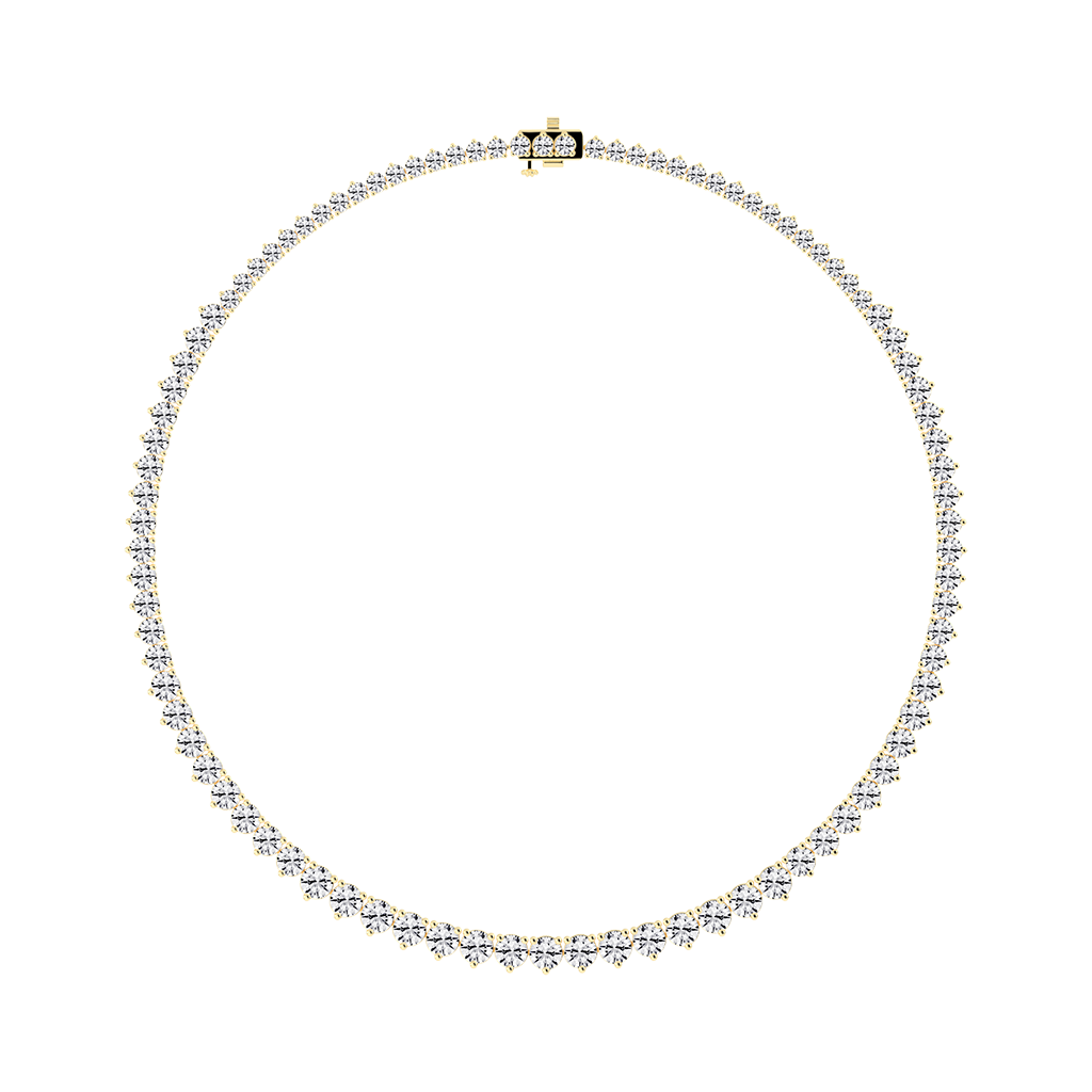 Round Cut Lab Grown Diamond Tennis Necklace