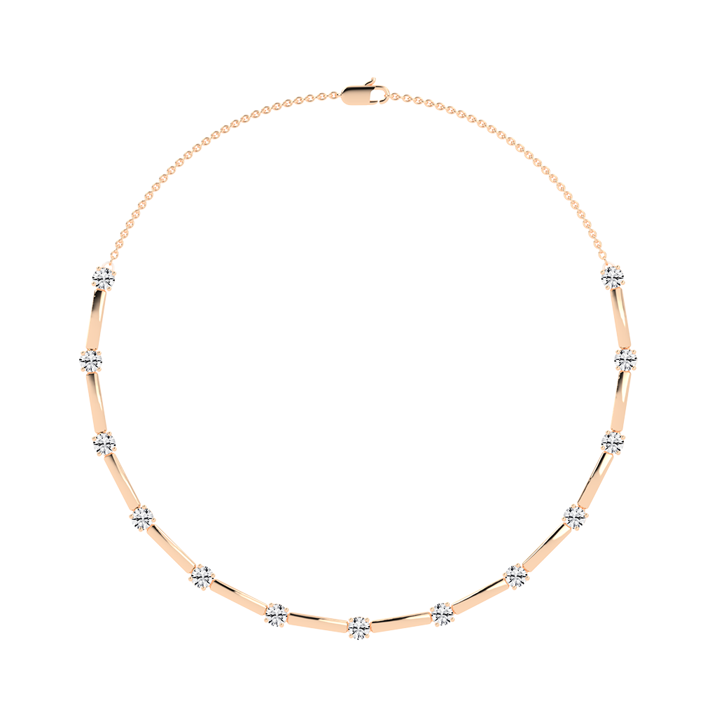 By the yard Round Cut Lab Grown Diamond Necklace