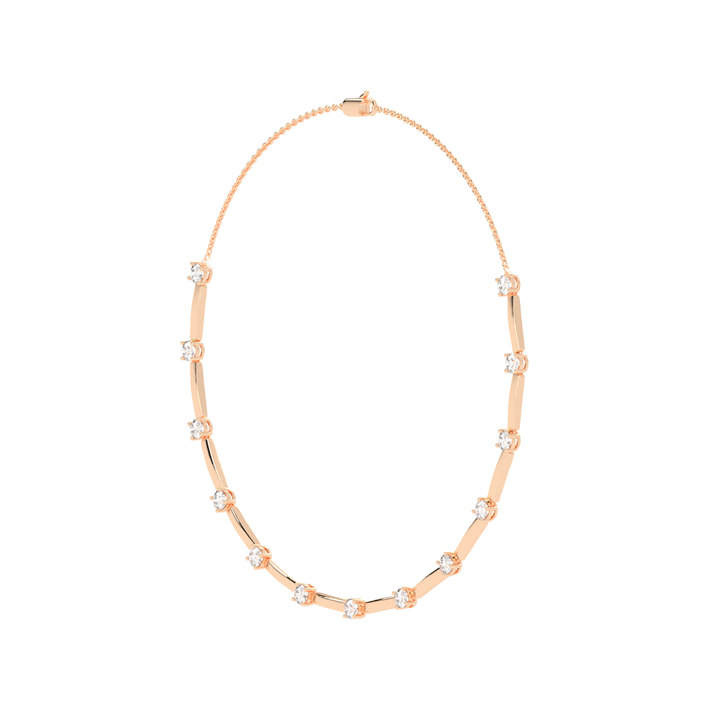 By the yard Round Cut Lab Grown Diamond Necklace