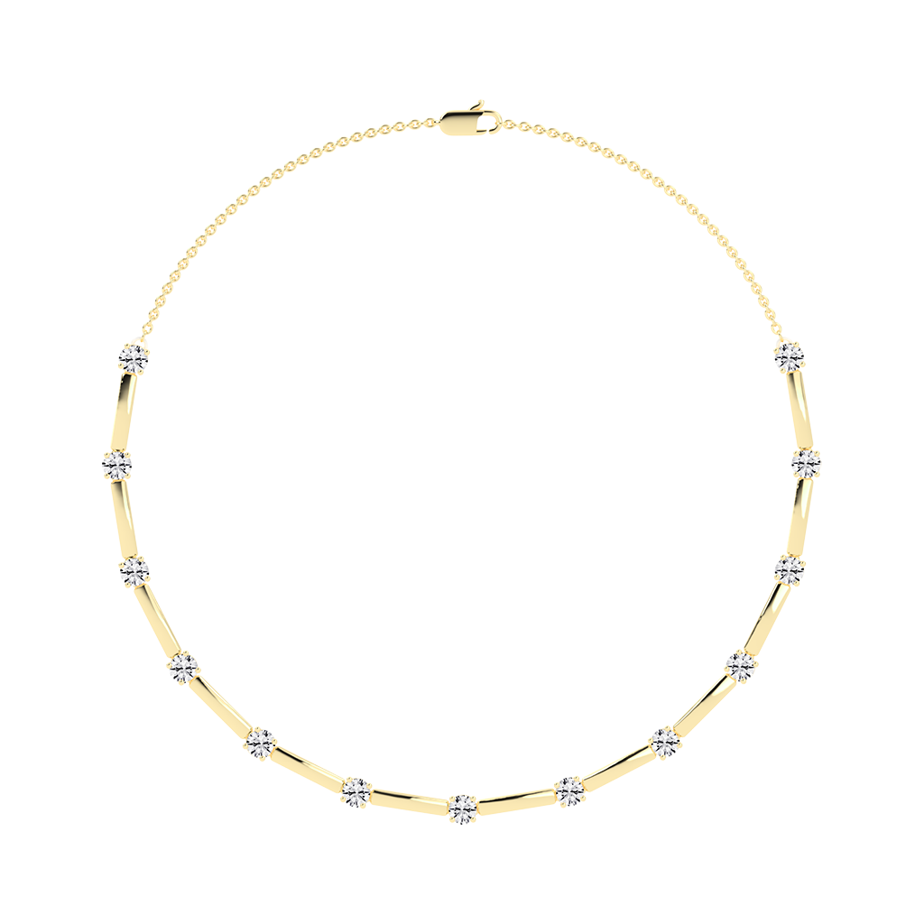 By the yard Round Cut Lab Grown Diamond Necklace