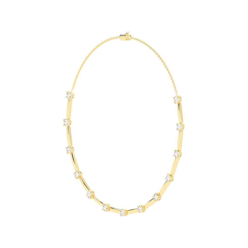 By the yard Round Cut Lab Grown Diamond Necklace