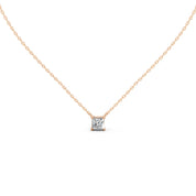 Princess Cut Lab Grown Diamond Solitaire Pendant