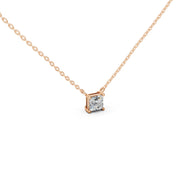 Princess Cut Lab Grown Diamond Solitaire Pendant