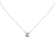 Princess Cut Lab Grown Diamond Solitaire Pendant