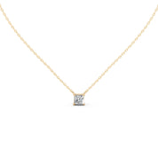 Princess Cut Lab Grown Diamond Solitaire Pendant