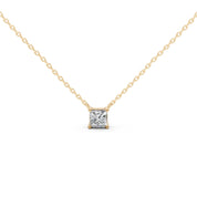 Princess Cut Lab Grown Diamond Solitaire Pendant