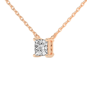 Princess Cut Lab Grown Diamond Solitaire Pendant