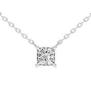 Princess Cut Lab Grown Diamond Solitaire Pendant