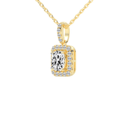 Halo Square Cushion Lab Grown Diamond Pendant