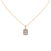 Halo Square Cushion Lab Grown Diamond Pendant