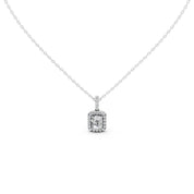 Halo Square Cushion Lab Grown Diamond Pendant