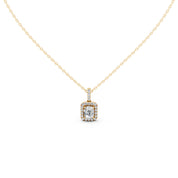 Halo Square Cushion Lab Grown Diamond Pendant