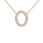 Open Circle Oval and Emerald Cut 3 Cttw Lab Grown Diamond Pendant