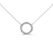 Open Circle Oval and Emerald Cut 3 Cttw Lab Grown Diamond Pendant