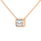 Bezel Set Emerald Cut 2.5 Cttw Lab Grown Diamond Pendant