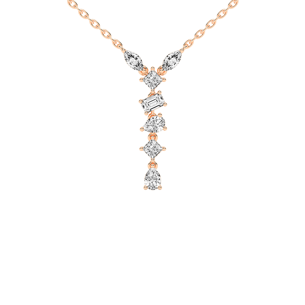 Multishape V style 3.5 Cttw Lab Grown Diamond Pendant