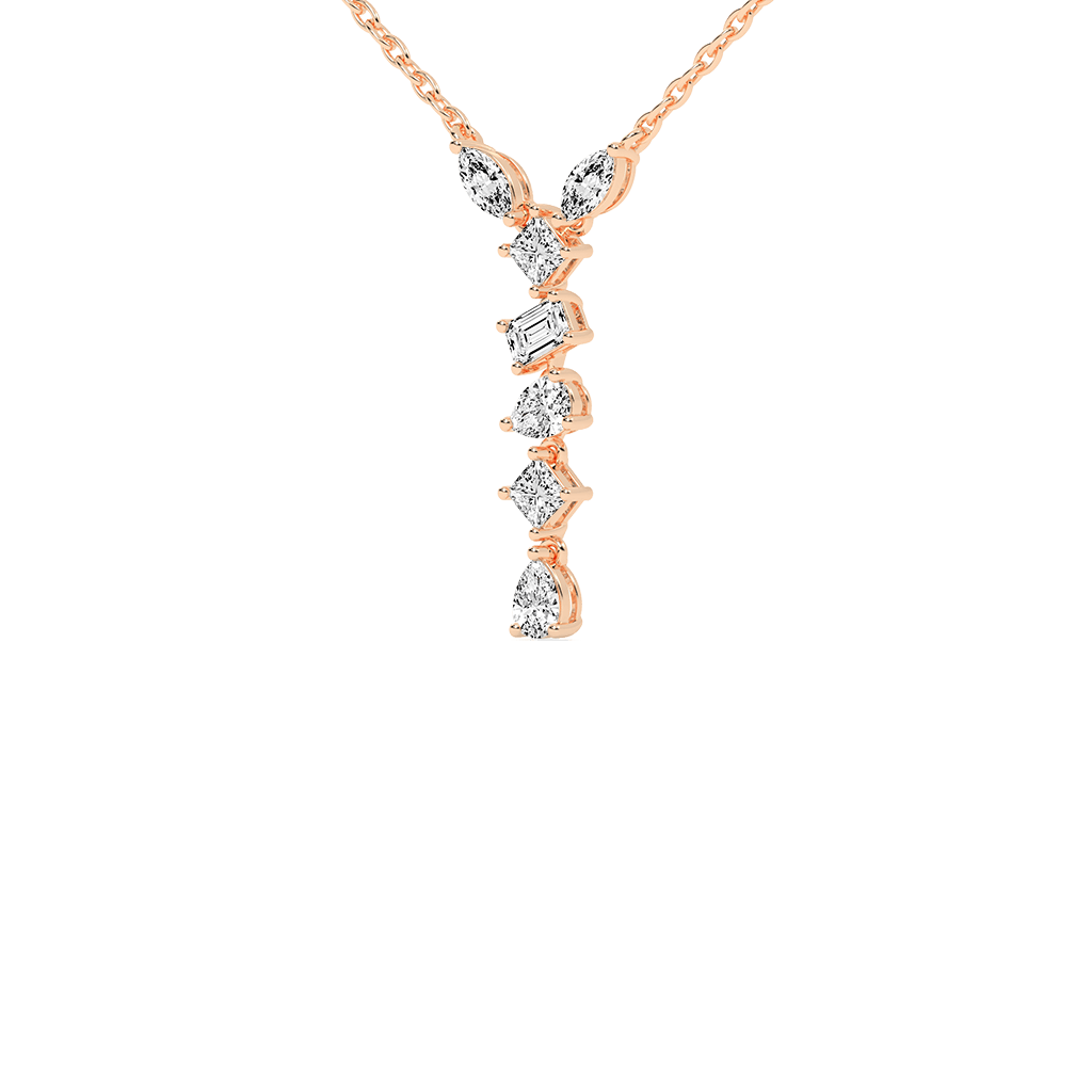 Multishape V style 3.5 Cttw Lab Grown Diamond Pendant